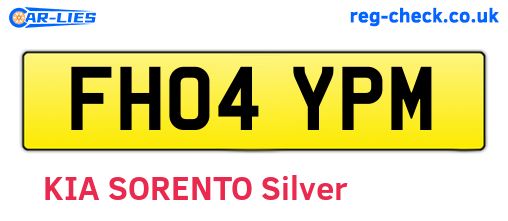 FH04YPM are the vehicle registration plates.