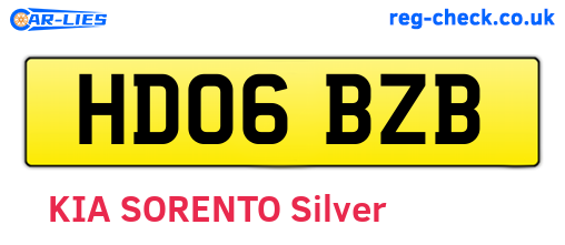 HD06BZB are the vehicle registration plates.
