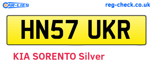 HN57UKR are the vehicle registration plates.