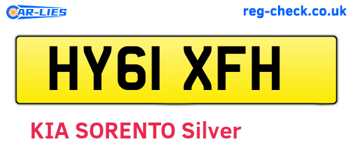 HY61XFH are the vehicle registration plates.
