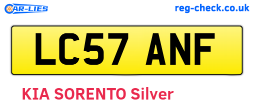 LC57ANF are the vehicle registration plates.