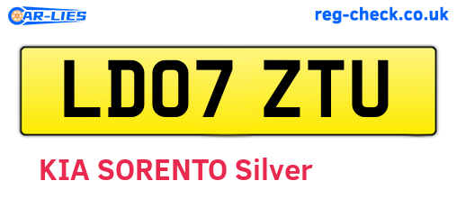 LD07ZTU are the vehicle registration plates.