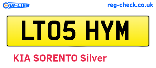 LT05HYM are the vehicle registration plates.