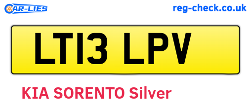 LT13LPV are the vehicle registration plates.