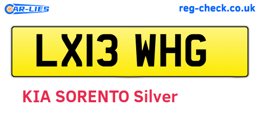 LX13WHG are the vehicle registration plates.