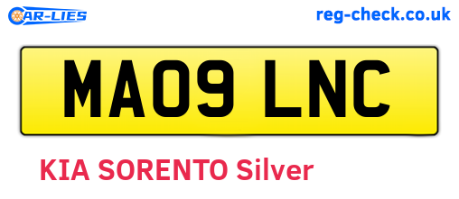 MA09LNC are the vehicle registration plates.