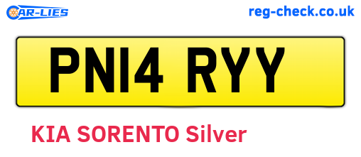 PN14RYY are the vehicle registration plates.