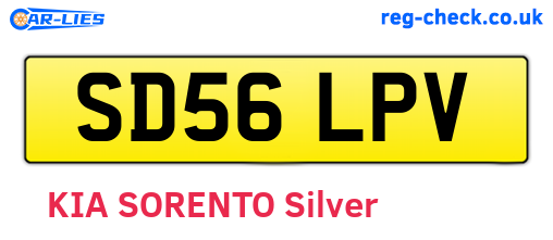 SD56LPV are the vehicle registration plates.