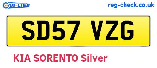 SD57VZG are the vehicle registration plates.