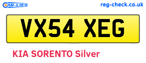 VX54XEG are the vehicle registration plates.