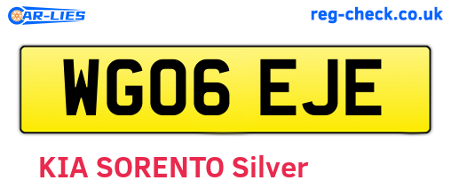 WG06EJE are the vehicle registration plates.