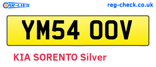 YM54OOV are the vehicle registration plates.