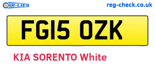 FG15OZK are the vehicle registration plates.