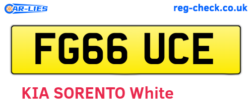 FG66UCE are the vehicle registration plates.