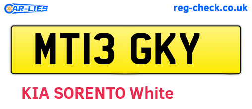 MT13GKY are the vehicle registration plates.