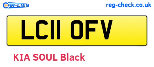 LC11OFV are the vehicle registration plates.
