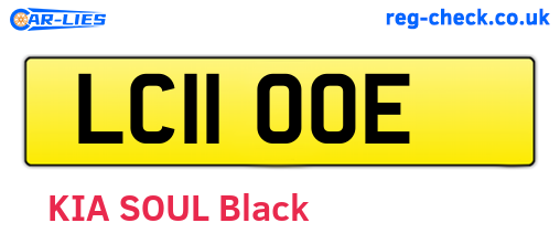 LC11OOE are the vehicle registration plates.
