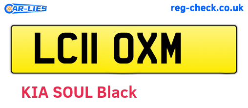 LC11OXM are the vehicle registration plates.