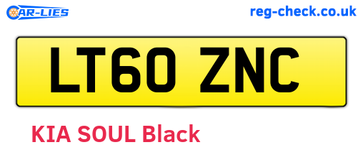 LT60ZNC are the vehicle registration plates.
