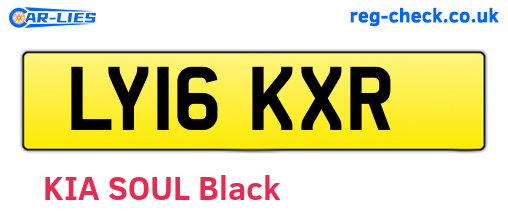 LY16KXR are the vehicle registration plates.