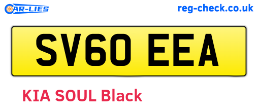 SV60EEA are the vehicle registration plates.
