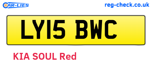 LY15BWC are the vehicle registration plates.