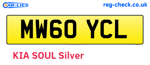 MW60YCL are the vehicle registration plates.