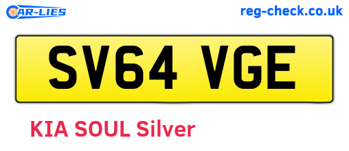 SV64VGE are the vehicle registration plates.