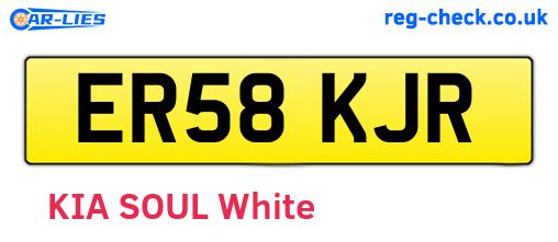 ER58KJR are the vehicle registration plates.