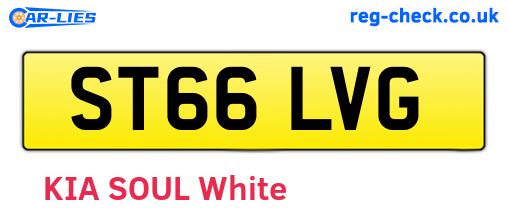 ST66LVG are the vehicle registration plates.