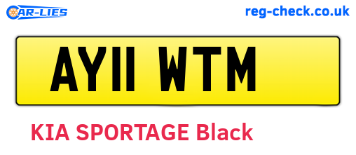 AY11WTM are the vehicle registration plates.