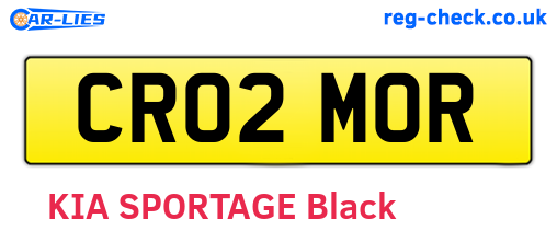 CR02MOR are the vehicle registration plates.
