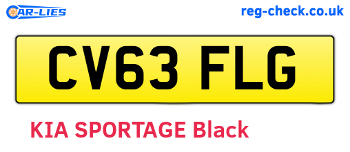 CV63FLG are the vehicle registration plates.