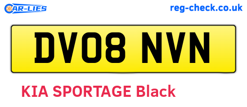 DV08NVN are the vehicle registration plates.