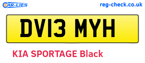 DV13MYH are the vehicle registration plates.