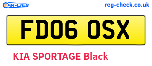 FD06OSX are the vehicle registration plates.