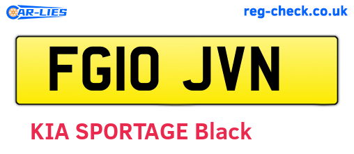 FG10JVN are the vehicle registration plates.