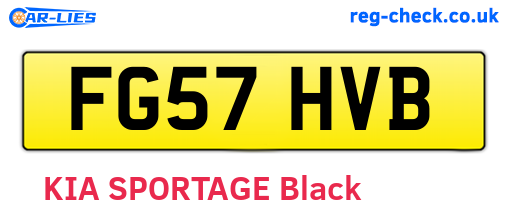 FG57HVB are the vehicle registration plates.