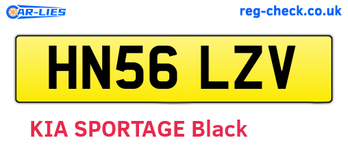 HN56LZV are the vehicle registration plates.