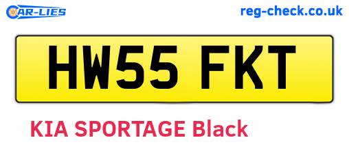 HW55FKT are the vehicle registration plates.