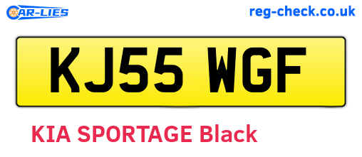 KJ55WGF are the vehicle registration plates.