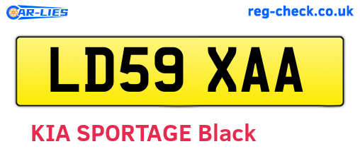 LD59XAA are the vehicle registration plates.