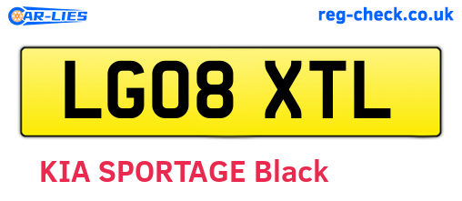 LG08XTL are the vehicle registration plates.