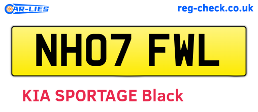 NH07FWL are the vehicle registration plates.