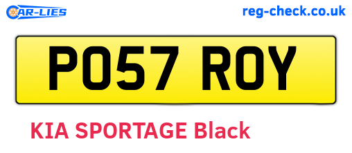 PO57ROY are the vehicle registration plates.