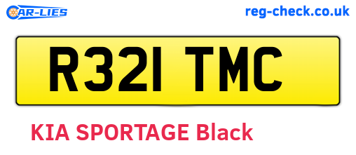 R321TMC are the vehicle registration plates.