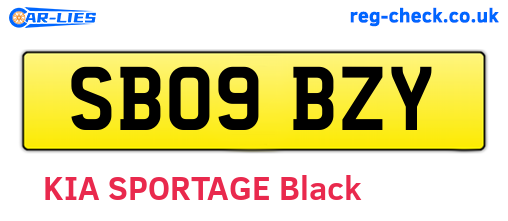 SB09BZY are the vehicle registration plates.