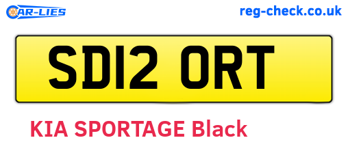 SD12ORT are the vehicle registration plates.