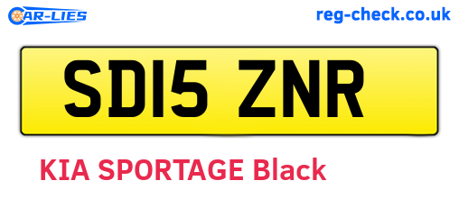 SD15ZNR are the vehicle registration plates.