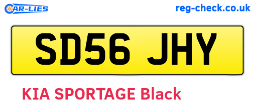 SD56JHY are the vehicle registration plates.